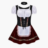 Elegantes Mini Dirndl kleid für Damen - Oktoberfest 2025 – Rot