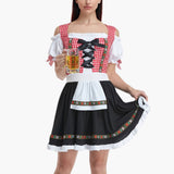 Kariertes Oktoberfest Dirndl kleid für Damen - Oktoberfest 2025 – Rot