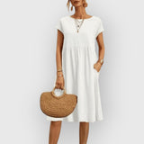 Grazia | Hochwertiges Sommerkleid – Weiß