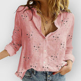 Nicoletta | Bluse mit Sternen-Details – Hellrosa
