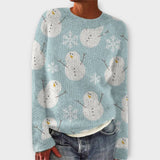 Sanira – Weihnachtspullover mit Muster – Blau