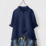 Celeste | Elegante Bluse – Marineblau