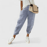 Alex | Gestreifte Hose elegant – Blau