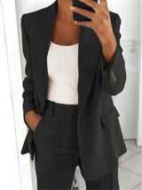 Kelly - Elegantes Business-Set [Blazer+Hose] – Schwarz