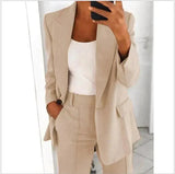 Kelly - Elegantes Business-Set [Blazer+Hose] – Beige