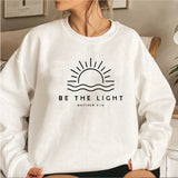 Mari - stylischer pullover be the light – Weiß