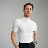 Edward | Rundhals Taillierter Schnitt T-Shirt – Weiß
