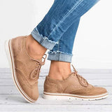 Nadia | Damen Schnüroxfords Plateausohle – Oxford Plateau Schuhe Komfort 2026 – Khaki