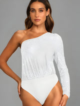 Calen | Das Perfekte One-Shoulder Top für Jeden Anlass – Weiß