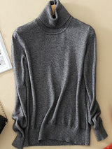 Klassischer Damen Rollkragenpullover – Grau