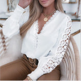 Hazel | Elegante weiße Damenbluse – Weiß