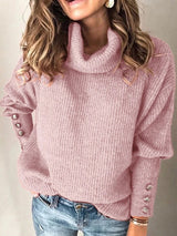 Milana - damenpullover mit hoher taille und ubergrößen – Rosa