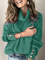 Milana - damenpullover mit hoher taille und ubergrößen – Grün