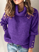 Milana - damenpullover mit hoher taille und ubergrößen – Lila