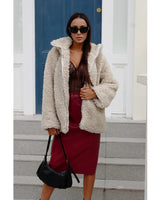 Freya - damen-fleecejacke in ubergröße – Beige
