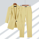 CHLOE - Blazer und Hose – Gelb