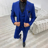 Herren Moderne Anzug | Dreiteilig – Blau