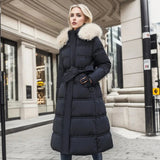Elisabeth – luxuriöser langer Parka – Schwarz