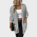 Talia | Lässiger Strick-Cardigan mit Taschen – Grau