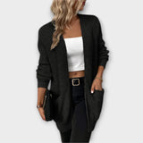 Talia | Lässiger Strick-Cardigan mit Taschen – Schwarz