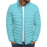 Albert™ - Streetwear-Stil Dick und Warm Reißverschluss Alltagsjacke – Hellblau