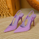 Damen Pumps | Slingback mit spitzer Zehenform – Lila