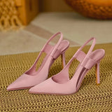 Damen Pumps | Slingback mit spitzer Zehenform – Rosa