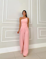 Samia Set – Feminine Raffinesse im modernen Zweiteiler – Rosa