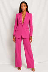 Elegantes Damen Zweiteiler Blazer-Set – Maßgeschneiderte Passform, Vielseitige Farben – Rosa