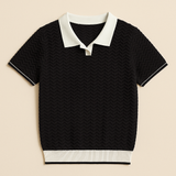 LUCA | POLOSHIRT AUS RICCIOTUCH – Schwarz