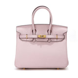 Jane – Premium-Handtasche aus echtem genarbtem Leder – Rosa