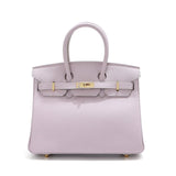 Jane – Premium-Handtasche aus echtem genarbtem Leder – Flieder