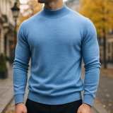 Yotam - Strickpullover Aus Wolle – Blau