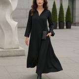Emmi - Damen Maxikleid für den Abend mit elegantem Schnitt – Schwarz