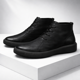 Avishai – Lederstiefel Mit Schnürung – Schwarz