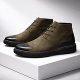 Avishai – Lederstiefel Mit Schnürung – Grün