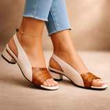 Lariss – Sandalen Mit Offener Spitze Und Fersenriemen – Braun