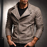 Jure – Lederjacke Mit Reißverschluss – Khaki