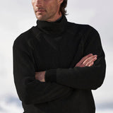 Eleganter rollkragenpullover aus kaschmir für herren – Schwarz