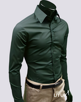 Jacob - Elegantes Langarmhemd für Herren – Grün