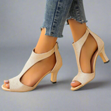 Heidrun | Stilvolle und komfortable Absatzsandalen – Gold