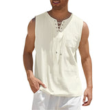 Alexia - Bequemes, ärmelloses Tanktop für Herren – Aprikose