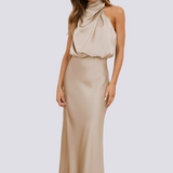 Chrissy - Elegantes Cocktailkleid für Damen – Beige