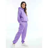 Damen Trainingsset | Zweiteiliges Oversize-Set Lässig – Violett