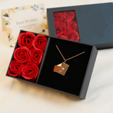 Medaillon mit Liebesbrief - Personalisiert – Gold / Ewige Liebe Rosendose