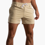 Gestreifte Shorts mit Kordelzug - für Herren im Sommerstil – Gelb