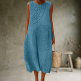 Natia – Ärmelloses Midi-Kleid Aus Baumwolle – Blau