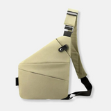 Liv | Sichere Schultertasche aus Nylon – Beige