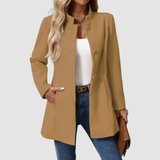 Modique™ -  Eleganter und Zeitloser Mantel mit Stehkragen – Khaki