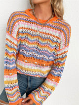 Langer Wochenendpullover – Orange